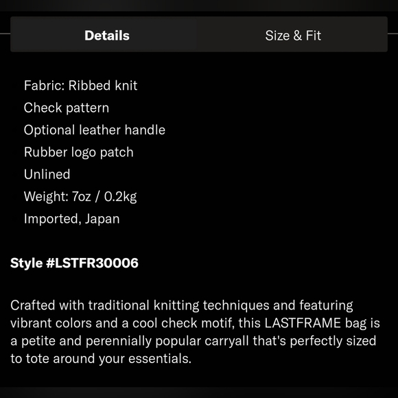 Last frame small market bag no strap - Picture 7 of 7